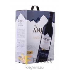 Sarkanvīni Sausie Andes Cabernet Sauvignon Dry BIB 3 L